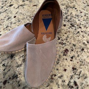 Verbenas Carmen Grey Suede Espadrilles